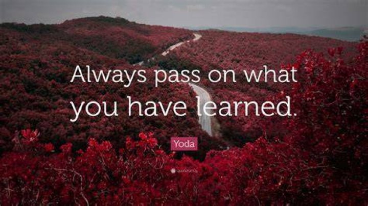 When did Yoda say always pass on what you have learned?