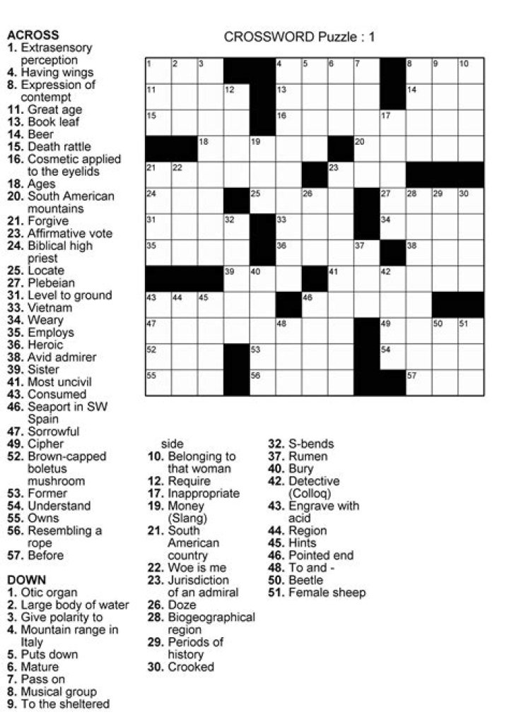Where can I find answers to crossword puzzles?
