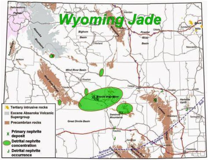 Where is jade found in the United States?