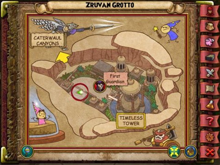 Where is oasis in Zruvan Grotto?