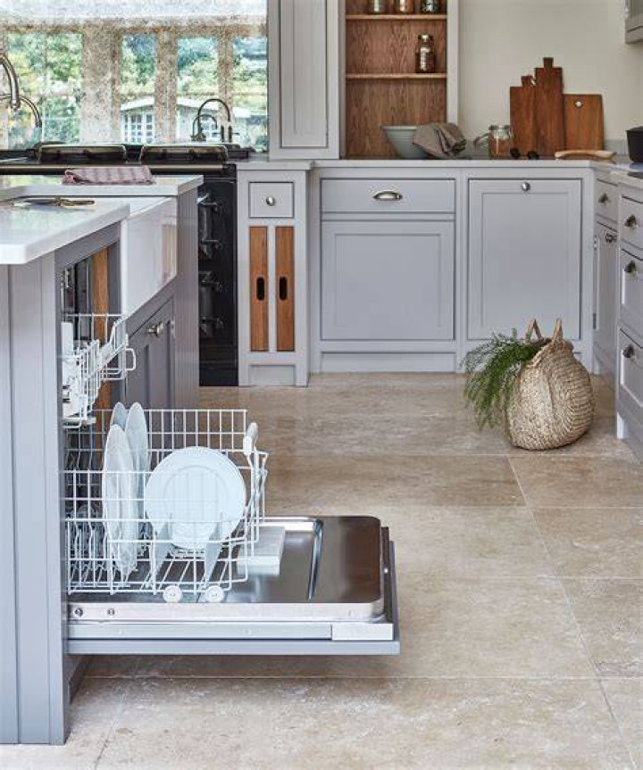 Where should a dishwasher be placed in a small kitchen?