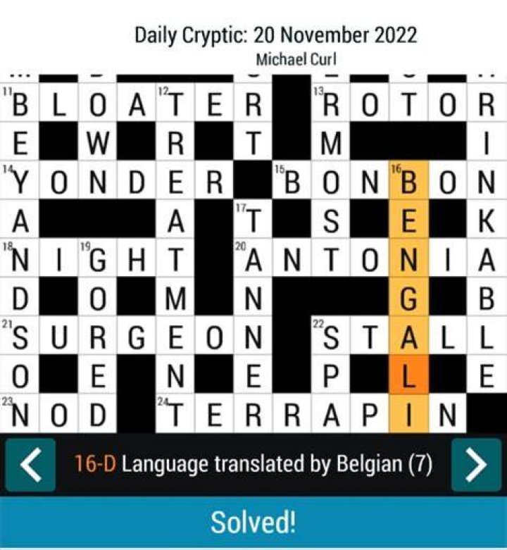 Where was the first cryptic crossword puzzle created?