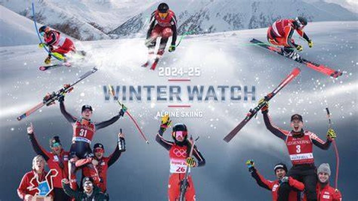 Which are 5 events for both men and women in alpine skiing?