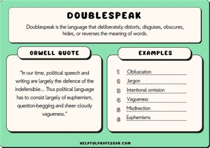 Which is an example of a doublespeak phrase?