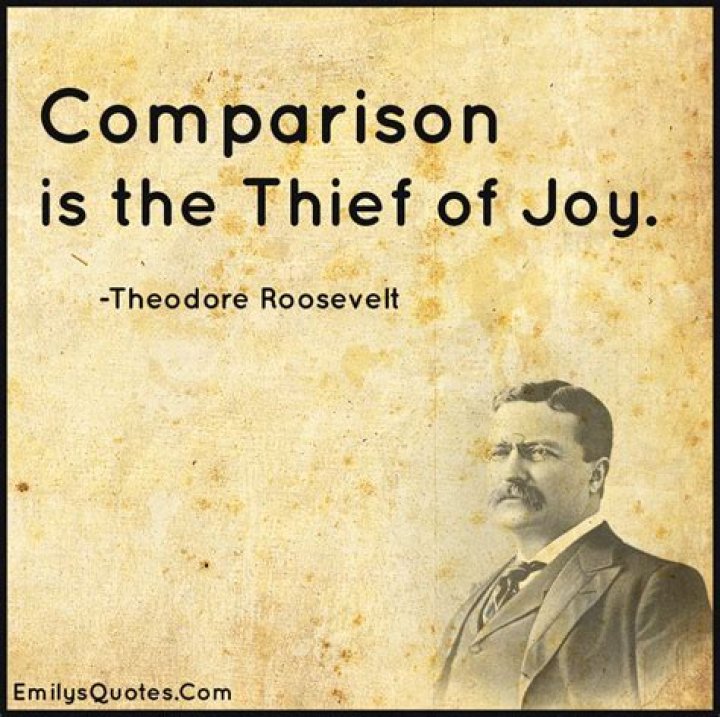 Who said Comparison is the thief of joy?