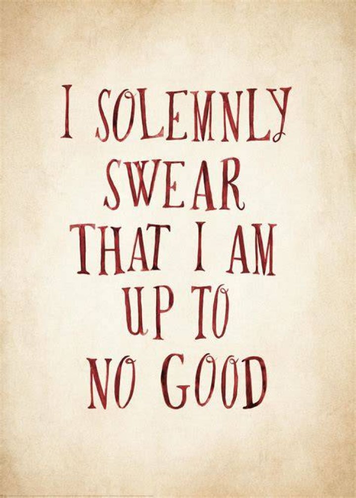 Who said I solemnly swear that I am up to no good?