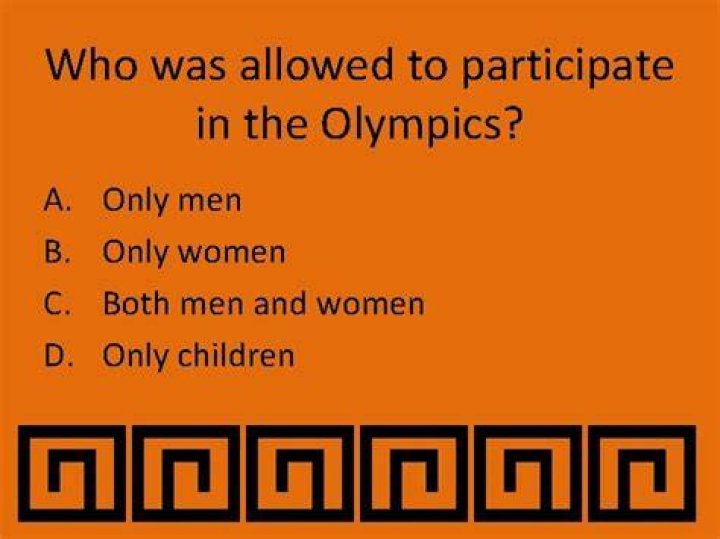 Who was allowed to participate in the Olympics?