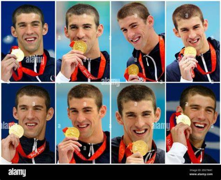 Who won 8 gold medals at 2008 Olympics?