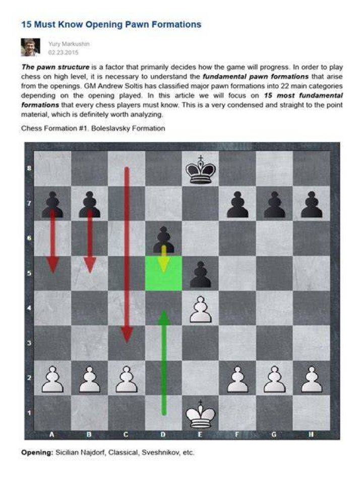 Why do you need to know opening pawn formations?