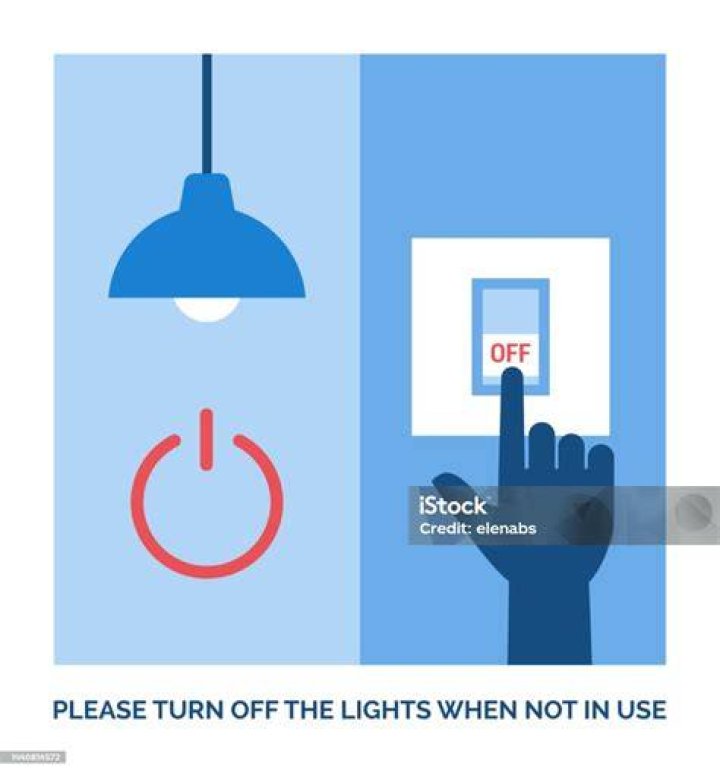 Why is it important to turn off the lights when not in use?
