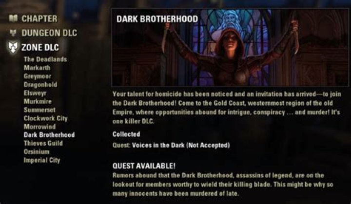 Why is the Dark Brotherhood quest not starting?