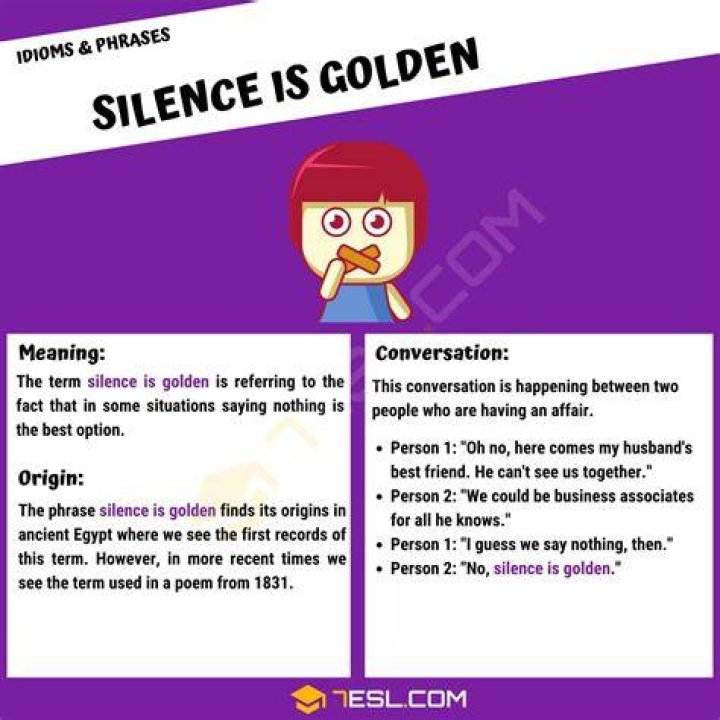Why silence is golden with a man?
